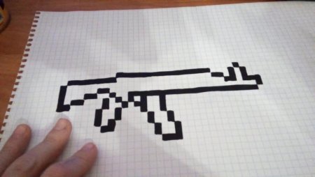 Пистолет по клеткам