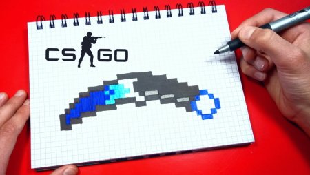 Рисунки по клеточкам керамбит