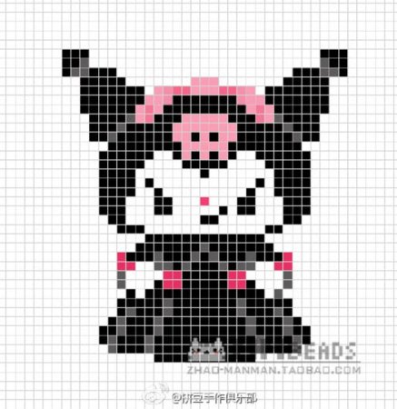 Kuromi hello Kitty пиксельная