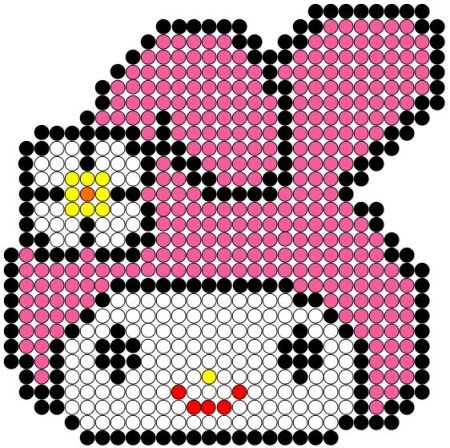 Схемы плетения из бисера Хелло Китти