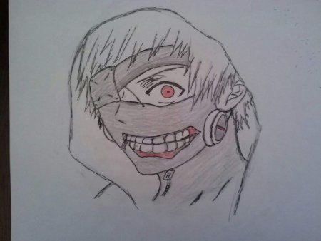 Канеки Кен нарисовать
