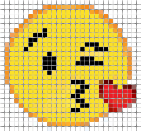 Рисунки по клеточкам смайлики