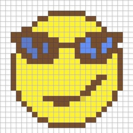 Рисунки по клеточкам смайлики