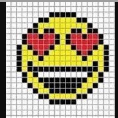 Рисование по клеткам смайлики