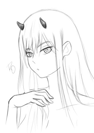 Рисунки для срисовки аниме 02