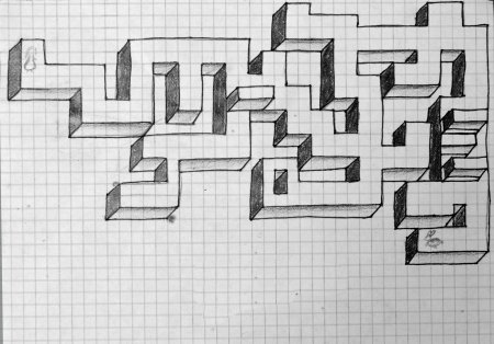 Рисунки в клетку иллюзия