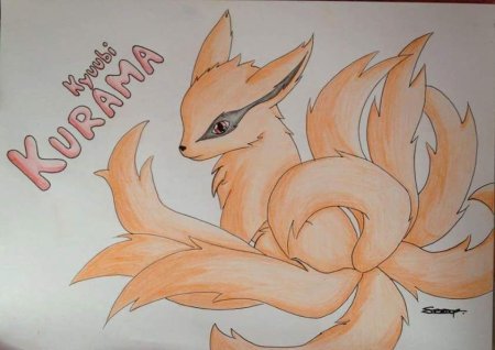 Наруто и девятихвостый Лис курама легко