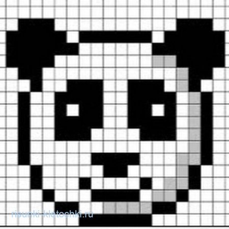 Клеточкам в тетради черно белые