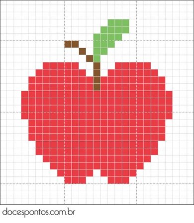 Рисование по клеточкам фрукты