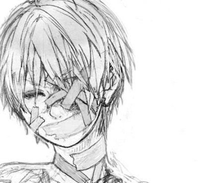 Аниме парни психи карандашом