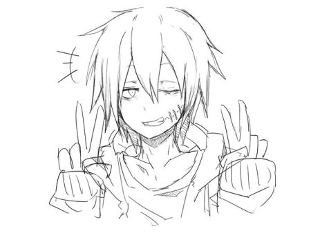 Аниме парни психи карандашом