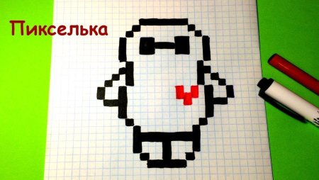 Рисунки по клеточкам в тетради пикселька