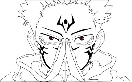 Сукуна тату эскиз