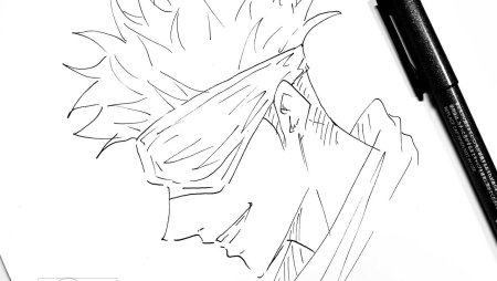 Годжо Сатору карандашом