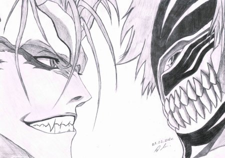Ичиго Куросаки рисунок карандашом