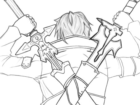 Раскраски меч Кирито