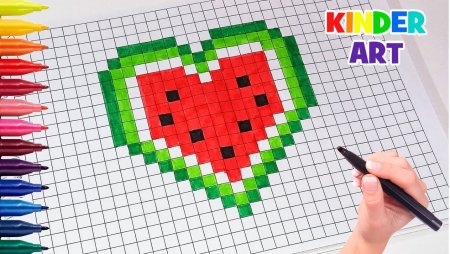 Пиксель рисунки по клеточкам