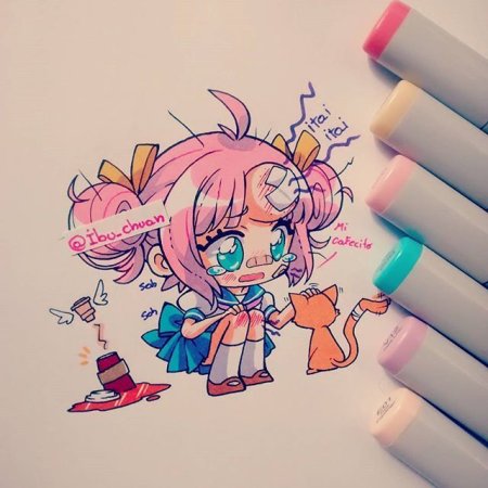 Аниме фломастерами легко