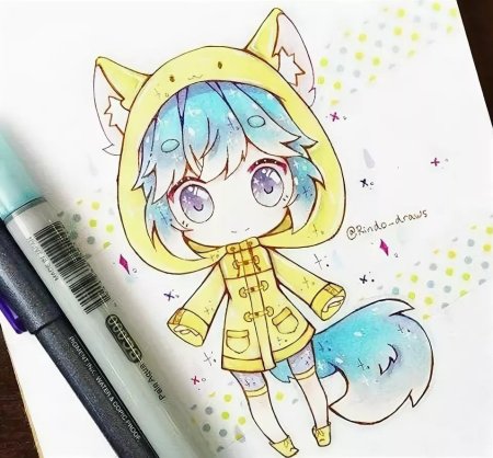 Анимешные рисунки для срисовки маркером