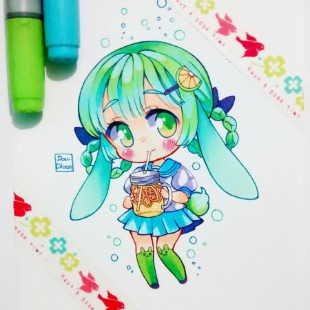 Аниме Чиби маркерами