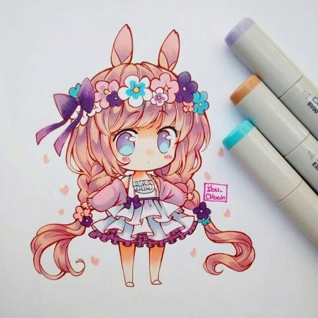 Чиби маркерами Copic