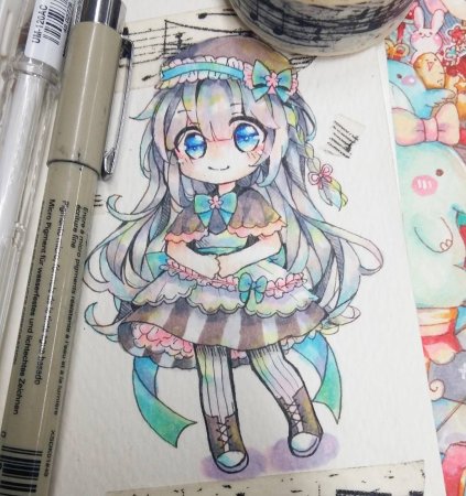 Чиби маркерами Copic