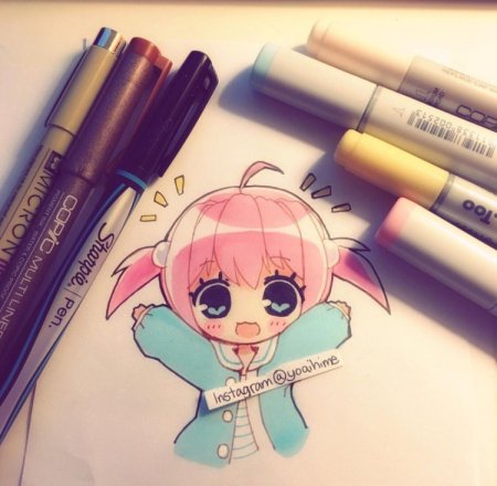 Аниме маркерами маленькие