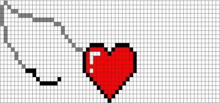 Сердце по клеточкам