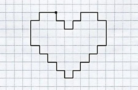 3д сердце по клеточкам