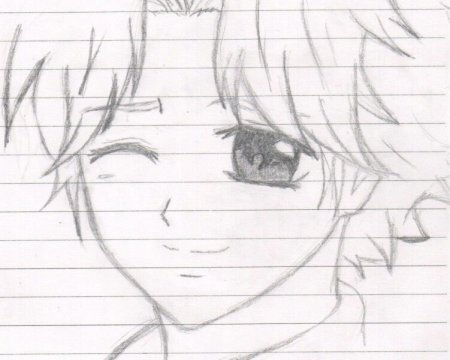 Аниме пара карандашом