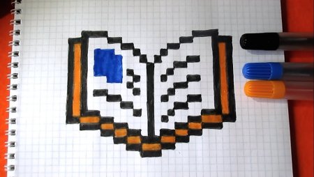 Рисунки по клеточкам фломастерами