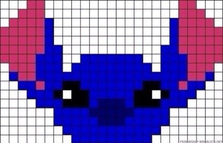 Стич по клеточкам в тетради