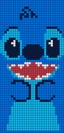 Рисунки в клеточку легкие Стич