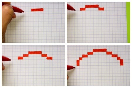Рисунки по клеточкам в блокноте