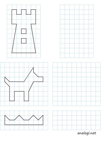 Рисование по клеточкам для детей