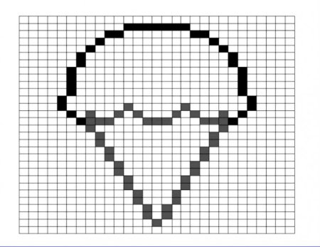 Домик по клеточкам для детей