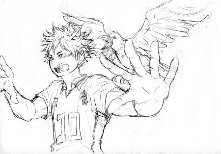 Раскраски аниме волейбол Кенма