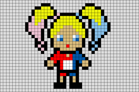 Рисунки по клеточкам Харли Квин