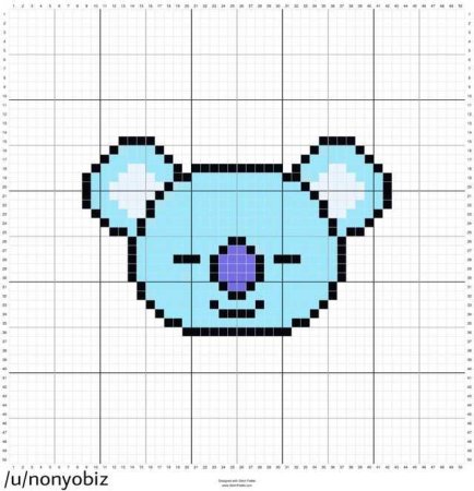 Схема вышивания крестиком BT 21