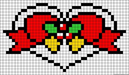 Рисунки по клеточкам новогодние