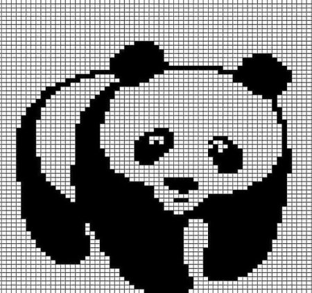 Рисунки по клеткам чёрно белые