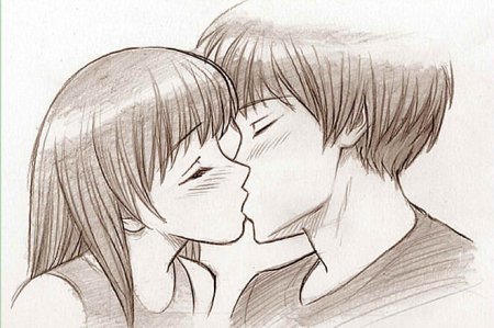 Аниме карандашом любовь