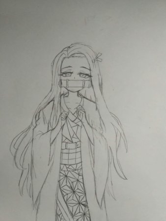 Незуко рисунок карандашом