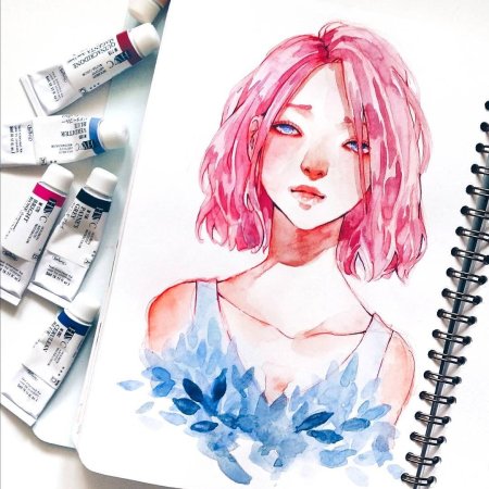 Аниме акварелью для начинающих