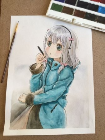 Аниме рисунки красками