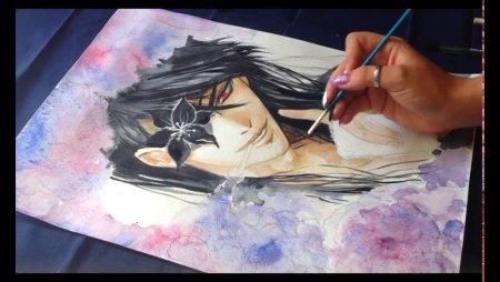 Рисунки гуашью аниме