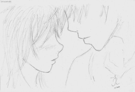 Рисунки для срисовки аниме пара