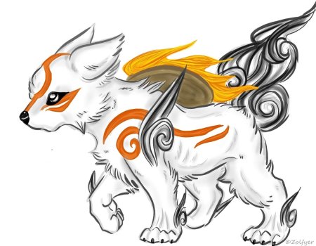 Аматерасу лиса Чиби