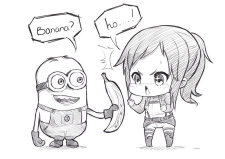 Чиби комиксы атака титанов