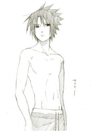 Саске из Наруто с прессом